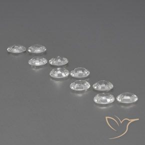Gemas de Circón Blanco natural de 6.77 ct, Ovalada, VVS-VS