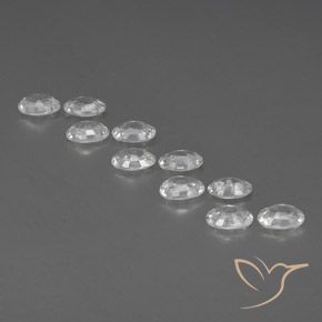 Gemas de Circón Blanco natural de 6.87 ct, Ovalada, VVS-VS