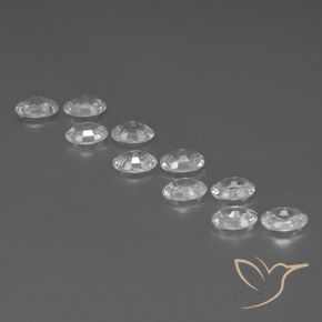 Gemas de Circón Blanco natural de 7.05 ct, Ovalada, VVS-VS