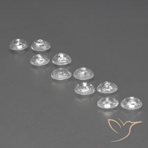 Gemas de Circón Blanco natural de 9.01 ct, Ovalada, VVS-VS