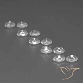 Gemas de Circón Blanco natural de 8.29 ct, Ovalada, VVS-VS