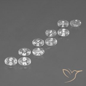 Gemas de Circón Blanco natural de 8.29 ct, Ovalada, VVS-VS