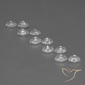 Gemas de Circón Blanco natural de 8.29 ct, Ovalada, VVS-VS