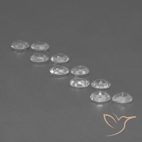 Gemas de Circón Blanco natural de 6.86 ct, Ovalada, VVS-VS