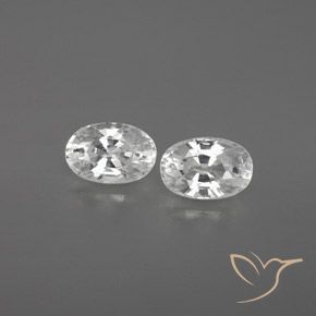 Gemas de circón blanco natural de 1,62 ct, corte óvalo, VVS