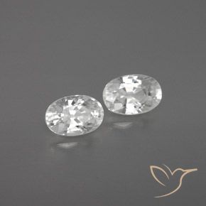 Gemas de circón blanco natural de 1,62 ct, corte óvalo, VVS