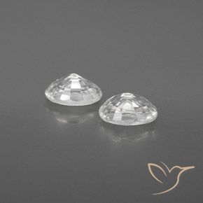 Gemas de circón blanco natural de 1,62 ct, corte óvalo, VVS