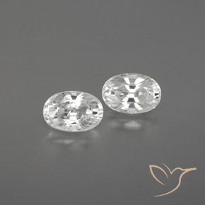 1.71ctw Natural Blanco Circón, Ovalada, VVS