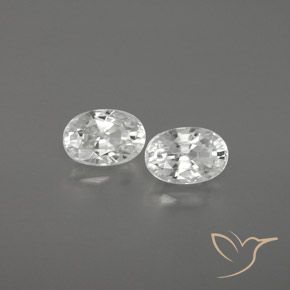 Gemas de Circón Blanco natural de 1.71 ct, Ovalada, VVS