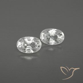 1.75ctw Natural Blanco Circón, Ovalada, VVS