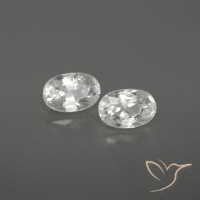 Gemas de Circón Blanco natural de 1.75 ct, Ovalada, VVS