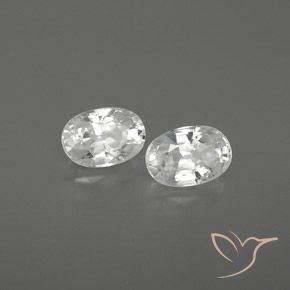 Gemas de Circón Blanco natural de 1.80 ct, Ovalada, VVS-VS