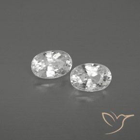Gemas de Circón Blanco natural de 1.70 ct, Ovalada, VVS