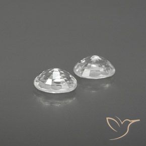 Gemas de Circón Blanco natural de 1.70 ct, Ovalada, VVS