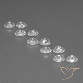 Gemas de Circón Blanco natural de 8.67 ct, Ovalada, VVS-VS