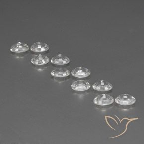 Gemas de Circón Blanco natural de 7.78 ct, Ovalada, VVS-VS