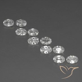 6.92ctw Natural Blanco Circón, Ovalada, VVS-VS