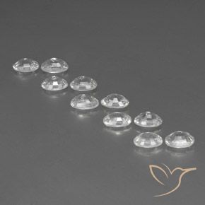 Gemas de Circón Blanco natural de 7.74 ct, Ovalada, VVS-VS