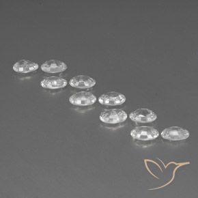 Gemas de Circón Blanco natural de 7.18 ct, Ovalada, VVS-VS