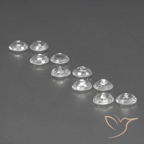 Gemas de Circón Blanco natural de 8.37 ct, Ovalada, VVS-VS