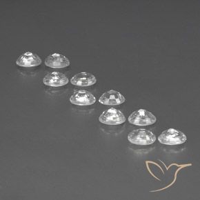 Gemas de Circón Blanco natural de 8.35 ct, Ovalada, VVS-VS