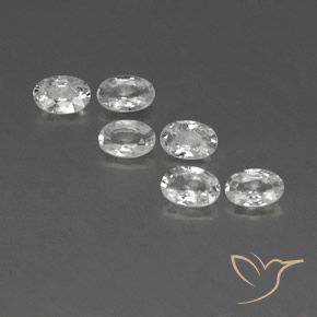 4.07ctw Natural Blanco Circón, Ovalada, VVS-VS