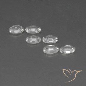Gemas de Circón Blanco natural de 4.07 ct, Ovalada, VVS-VS