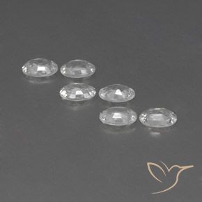 Gemas de Circón Blanco natural de 4.06 ct, Ovalada, VVS-VS