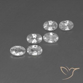 Gemas de Circón Blanco natural de 4.04 ct, Ovalada, VVS-VS