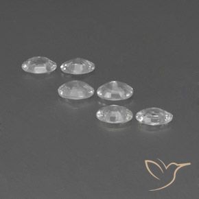 Gemas de Circón Blanco natural de 4.04 ct, Ovalada, VVS-VS
