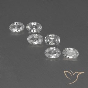 4.06ctw Natural Blanco Circón, Ovalada, VVS-VS