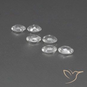 Gemas de Circón Blanco natural de 4.06 ct, Ovalada, VVS-VS