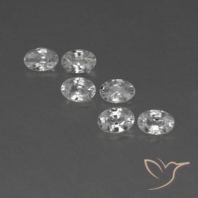 4.00ctw Natural Blanco Circón, Ovalada, VVS-VS