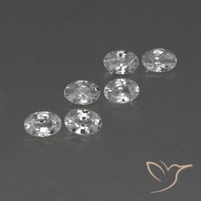 Gemas de Circón Blanco natural de 4.00 ct, Ovalada, VVS-VS