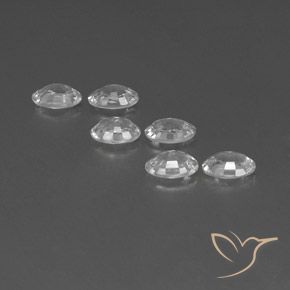 Gemas de Circón Blanco natural de 4.00 ct, Ovalada, VVS-VS