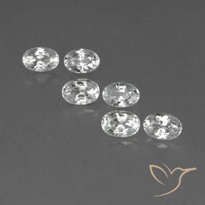5.03ctw Natural Blanco Circón, Ovalada, VVS-VS