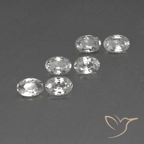 Gemas de Circón Blanco natural de 4.23 ct, Ovalada, VVS-VS