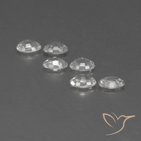 Gemas de Circón Blanco natural de 4.23 ct, Ovalada, VVS-VS