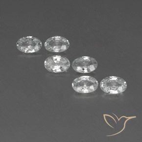 3.93ctw Natural Blanco Circón, Ovalada, VVS-VS