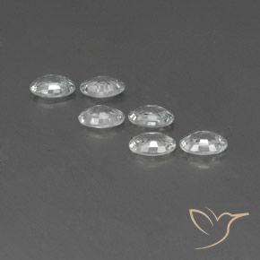 Gemas de Circón Blanco natural de 3.93 ct, Ovalada, VVS-VS