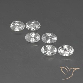 5.24ctw Natural Blanco Circón, Ovalada, VVS-VS