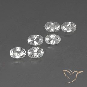 Gemas de Circón Blanco natural de 5.24 ct, Ovalada, VVS-VS