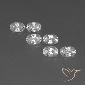 4.54ctw Natural Blanco Circón, Ovalada, VVS-VS