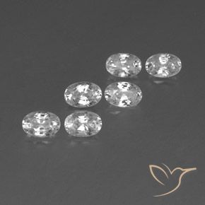 Gemas de Circón Blanco natural de 4.54 ct, Ovalada, VVS-VS