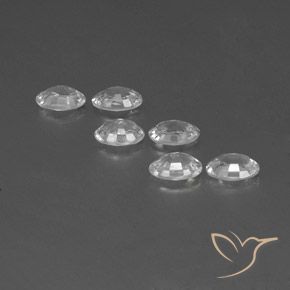 Gemas de Circón Blanco natural de 4.54 ct, Ovalada, VVS-VS