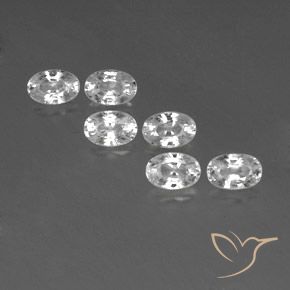 4.95ctw Natural Blanco Circón, Ovalada, VVS-VS