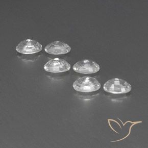 Gemas de Circón Blanco natural de 4.95 ct, Ovalada, VVS-VS
