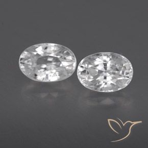 1.70ctw Natural Blanco Circón, Ovalada, VVS-VS