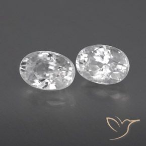 Gemas de Circón Blanco natural de 1.70 ct, Ovalada, VVS-VS