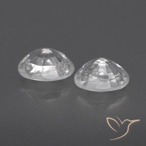 Gemas de Circón Blanco natural de 1.70 ct, Ovalada, VVS-VS